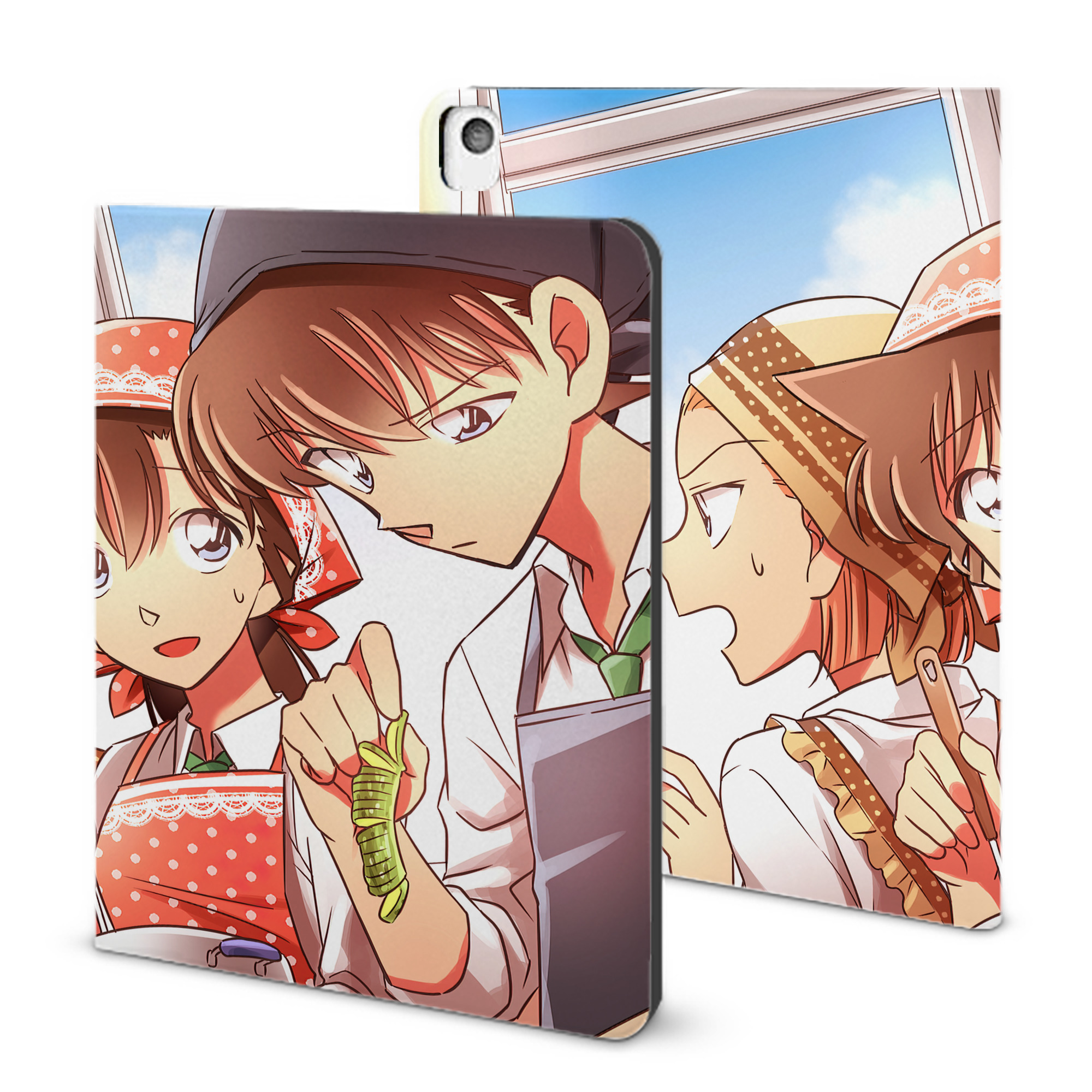（画像用） 名探偵コナン Detective Conan IPadケース ペンホルダー付き ブックスタイルデザイン